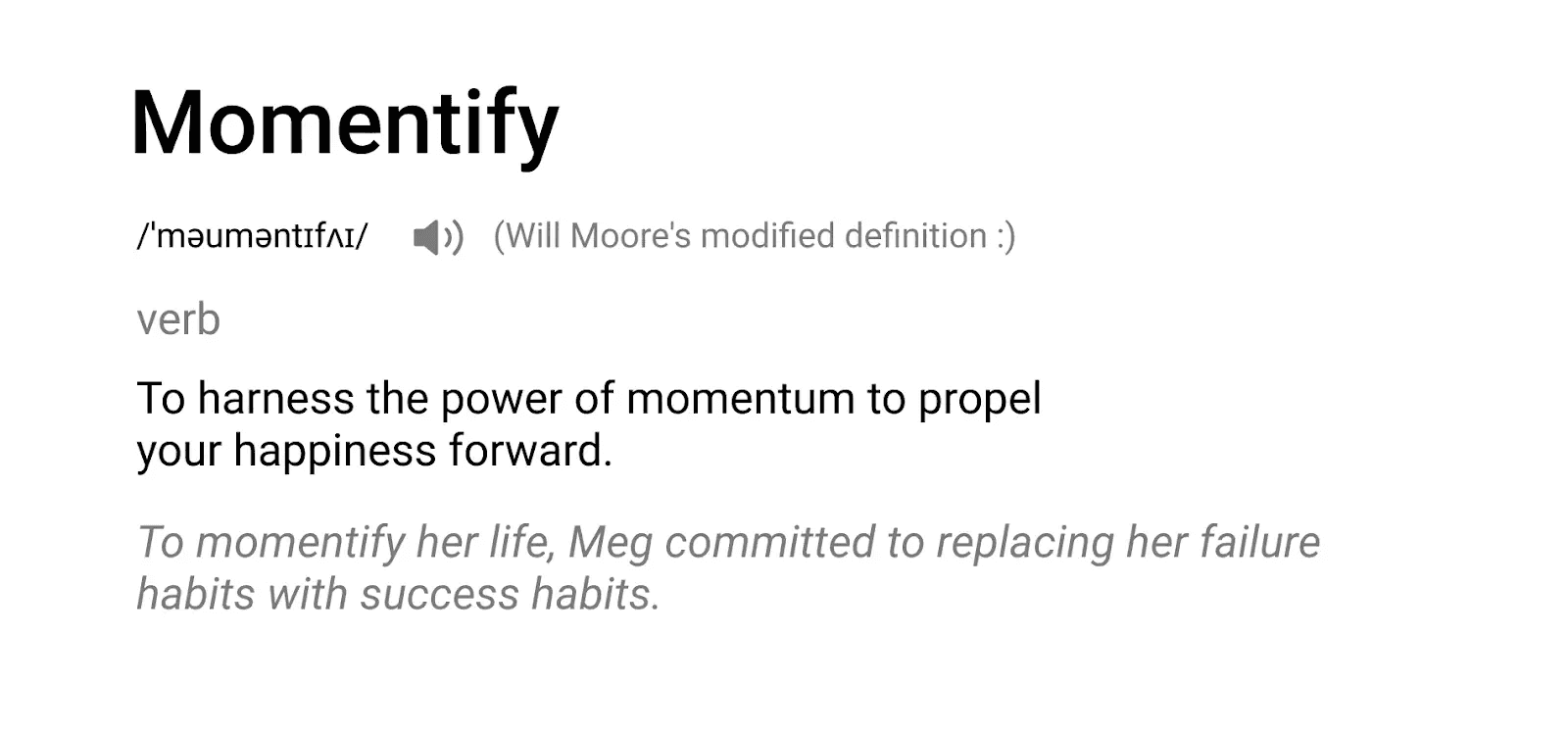 Momentify definition